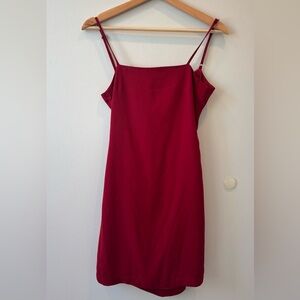 Lulu's Vibrant Red Spaghetti Strap Dress